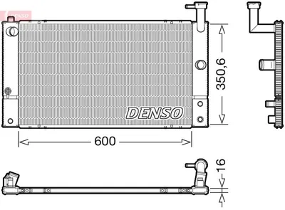 Produktbild von DENSO DRM50133 Kühler Wasserkühler Motorkühler für TOYOTA PRIUS Liftback (NHW20)