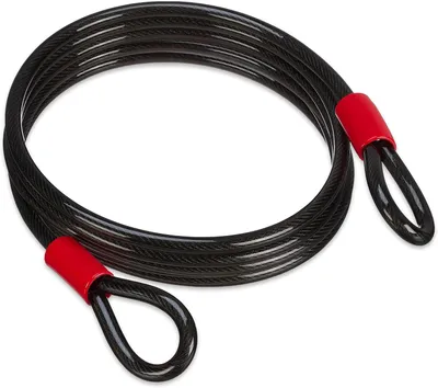Productafbeelding van Staalkabel met lussen - 12 mm - 5 meter - Ommanteld - Zwart