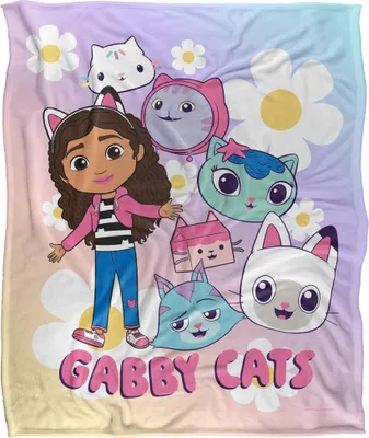 Obrázek produktu pro Gabby's Dollhouse - Duhová deka, hedvábná, superměkká TV23775 (jedna velikost) (barevná)