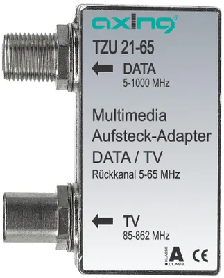 Obrázok produktu pre Zásuvný adaptér AXING TZU 21-65 MM, 5-1006 MHz, RK 5-65 MHz