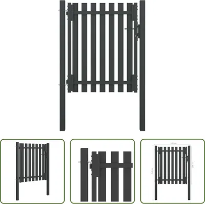 Obrázok produktu pre The Living Store Záhradná brána oceľová 1x1,5 m antracitová