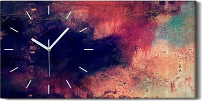 Produktbild von Wandbild Leinwand Bilder mit Uhr Geräuschlos Kunstdruck 60x30 Abstrakte Kunst - weiße Hände