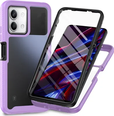 Obrázek produktu pro Pouzdro pro Xiaomi Redmi Note 13 5G, nárazník s vestavěnou ochranou displeje 360° celotělové ochranné pouzdro Fialová