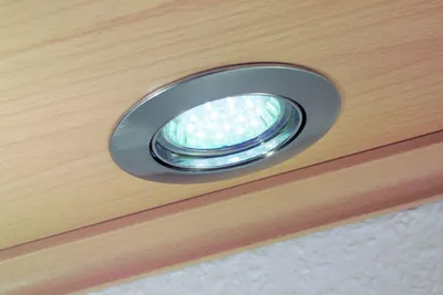 Immagine prodotto di Lampada da incasso LED Paulmann, orientabile, 1W, 230V, attacco GU10, diametro 51mm, finitura in metallo spazzolato, ideale per l'illuminazione diurna