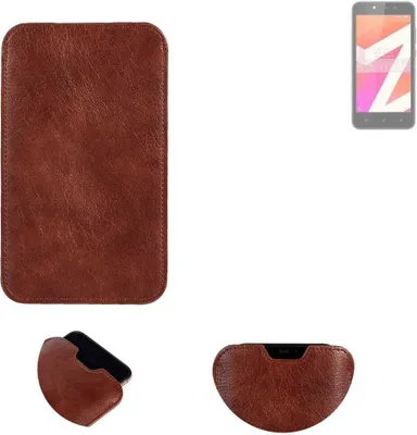 Produktbild von K-S-Trade Schutzhülle Handyhülle kompatibel mit Lava Z1s Handytasche Kunstleder Sleeve in braun
