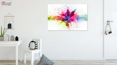 Obrázok produktu pre Allboards magnetická bezrámové kovová tabuľa s potlačou 90x60 cm - svet farieb