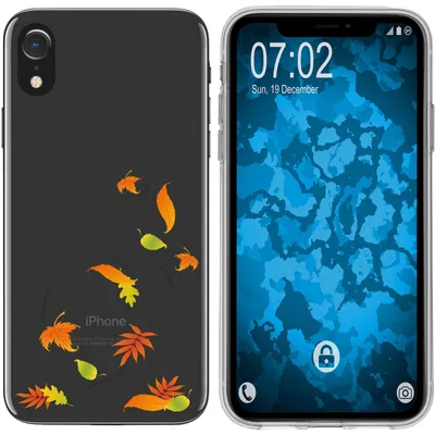 Produktbild von PhoneNatic Case kompatibel mit Apple iPhone Xr Silikon-Hülle Herbst Blätter/Leaves M1