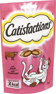 Produktbild von Catisfactions Katzensnacks - Rind - Katzensnack - 60 g - 1 Beutel