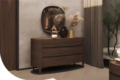 Produktbild von Braune Designer-Kommode im modernen Stil mit Stauraum Schlafzimmermöbel