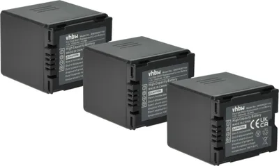 Produktbild von vhbw 3x Akku kompatibel mit Panasonic VDR-M50, VDR-M30, VDR-D250, VDR-D220, VDR-D310, VDR-D300 Videokamera Camcorder (1500 mAh, 7,2 V, Li-Ion)