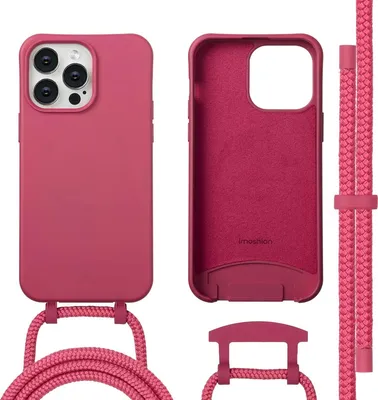 Immagine prodotto di imoshion Cover posteriore colorata con catena rimovibile per cellulare e MagSafe iPhone 14 Pro Max - Lampone