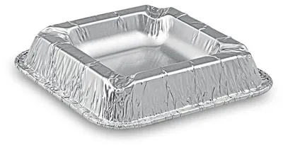 Produktbild von 100x Alu Aschenbecher aus kräftigem Aluminium eckig 12,6 x 12,6 x 2,2 cm