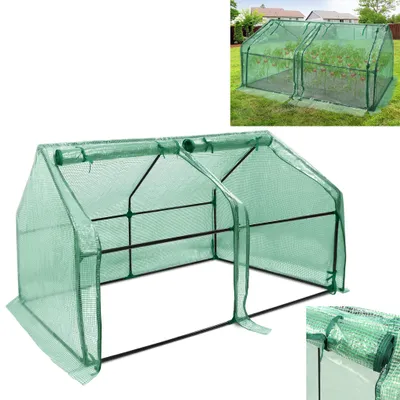 Obrázok produktu pre XINZI Skleník na paradajky, fóliový skleník na rastliny, odolný voči hmyzu a poveternostným vplyvom, HDPE 140 g/m², viacúčelový skleník, 180 x 90 x 90 cm, zelený