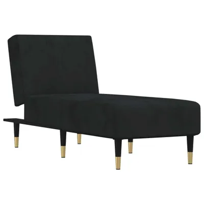 Immagine prodotto di vidaXL Chaise longue in velluto nero