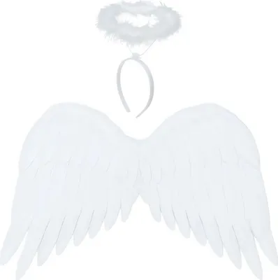 Image de Ruhhy 26480 Costume d'ange avec bandeau et auréole, blanc