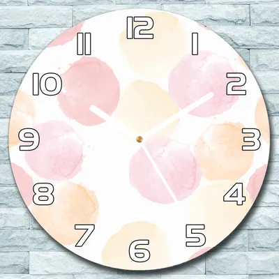 Produktbild von Wanduhr aus Glas Rund fi 30 Pastell Flecken Quarz Deko Wohnzimmer Büro