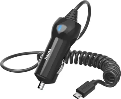 Produktbild von Hama Auto-Ladegerät Micro-USB, 6 W, 1 m, Schwarz