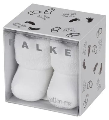 Obrázek produktu pro FALKE Unisex, dětské ponožky "Erstling B", bavlna, jednobarevné, 1 pár, bílé (White 2)