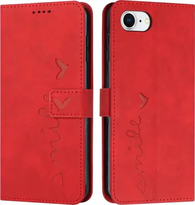 Produktbild von iPhone 16e / 17e Hülle - Coverup Smile Klapphülle - Rot