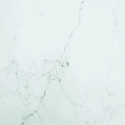 Obrázek produktu pro Stolní deska bílá 70 x 70 cm 6 mm tvrzené sklo mramorový design
