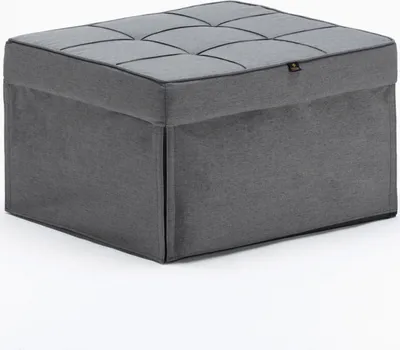 Produktbild von Sweet Relax Stoff Pouf Klappsessel Bett - Dunkel Grau