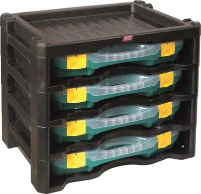 Produktbild von TAYG Multibox N° 2 inkl. 4 Kleinteileboxen N° 23, Maße 447x314x360 mm