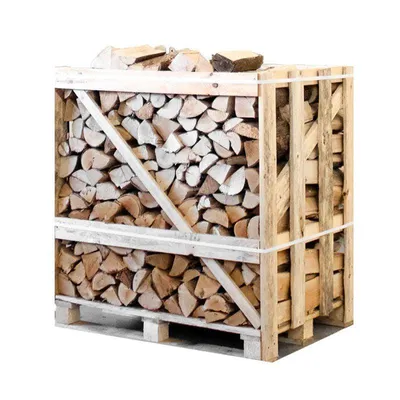 Produktbild von Halbe palette kammergetrocknetes gespalten Birken/Esche Brennholz mischfeuerholz 25cm