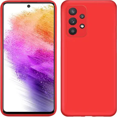 Produktbild von Galaxy A73 5G Hülle, Flüssig Silikon Weich Gummi Schutzhülle für Samsung Galaxy A73 5G Rot