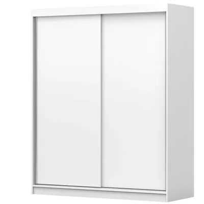 Produktbild von Schwebetürenschrank Kleiderschrank Schrank 160 cm Weiß/Weiß Bono 04