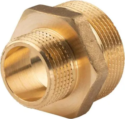 Produktbild von Messing Gewinde-Fitting Reduziernippel 1'AG (DN 25) - 1 1/2'AG (DN 40) - schwere Ausführung