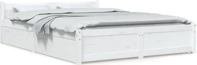 Obrázok produktu pre vidaXL Posteľ so zásuvkami biela 140x190 cm