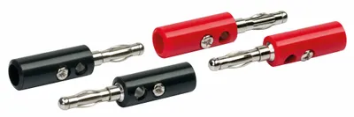 Produktbild von Schwaiger BST15 531, Banana, Schwarz, Rot, Metall, Kunststoff, 4 Stück(e), Sichtverpackung