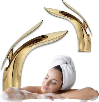 Produktbild von Silla | Waschtischarmatur - Gold Glänzend - Spültischarmatur - 19,5 cm Höhe - Messing - Einhebelmischer