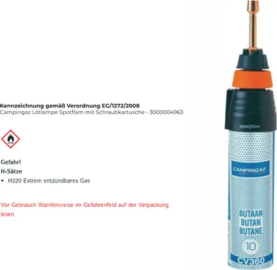 Immagine prodotto di CAMPINGAZ Spotflam Lötlampe f. CV360 Kartusche