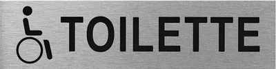 Produktbild von Aluminium Türschild " Behinderten Toilette " 160x40mm