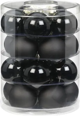 Produktbild von Weihnachtskugeln 20 Stk 6cm Ebony Black