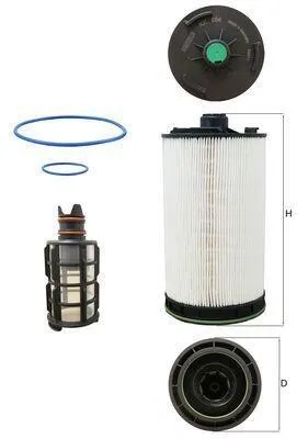 Produktbild von Kraftstofffilter MAHLE KX 654KIT passend für MERCEDES-BENZ ACTROS MP4 / MP5 Filtereinsatz