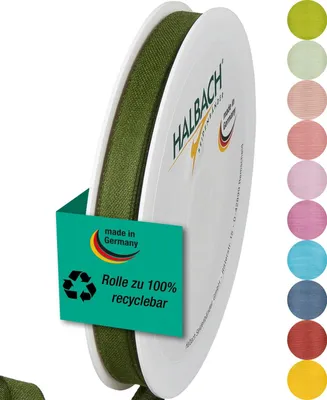 Productafbeelding van Mat taftband - 10 mm x 25 m - Mosgroen
