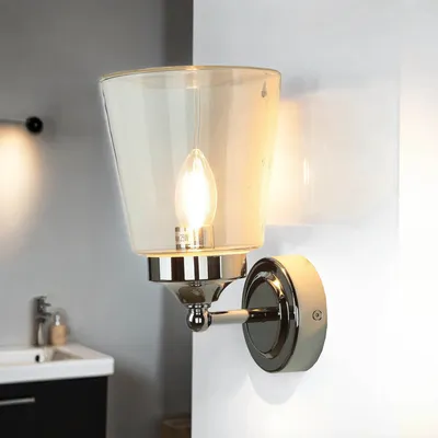 Immagine prodotto di Applique E14 IP44 Vetro Metallo Luce da bagno classica