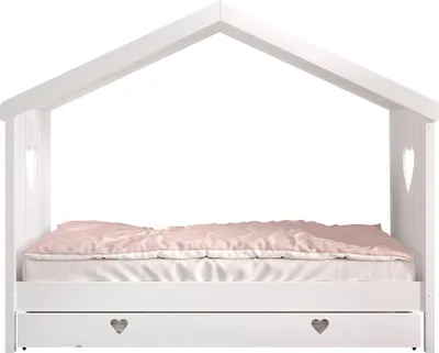 Produktbild von Hausbett Kamila 3 213x99x172 Kinderbett Einzelbett Massivholz+MDF Weiß