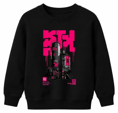 Imagen del producto de Society of Nysky Stand Unified Japan Y2K: Sudadera con capucha para niños, color negro, talla 116