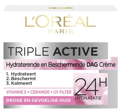 Productafbeelding van L'Oréal Paris Triple Active Hydraterende Dagcrème, 50 ml