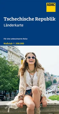 Produktbild von ADAC Länderkarte Tschechische Republik 1:300.000: Straßenkarte und Autokarte