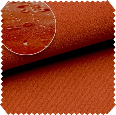 Produktbild von novely® TRITON - Microfaser Velours in Wildleder-Optik - Wasserabweisender Möbelstoff - Pflegeleichte Meterware 1lfm - Farbe: 25 Terracotta