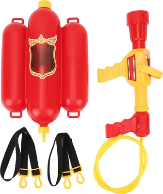 Produktbild von Feuerwehr Rucksack Wasserspielzeug, multifunktional & innovativ, hohe Spritzreichweite, für Kinder & Kleinkinder, ideal für Strand & Pool
