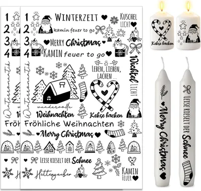 Image de Set d'autocollants de Noël en allemand