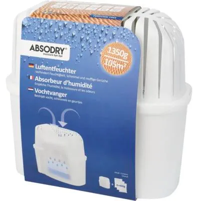 Immagine prodotto di Assorbitore di umidità Everbrand Absodry Maxi, per ambienti fino a 105 m3, 1350 g