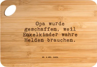 Produktbild von Mr. & Mrs. Panda schneidunterlage Opa wurde geschaffen, weil... - Transparent - Geschenk, Enkelkinder, Schneidebrett, Sprüche, Frühstücksbrett, Holzbrett, Bester, Brett