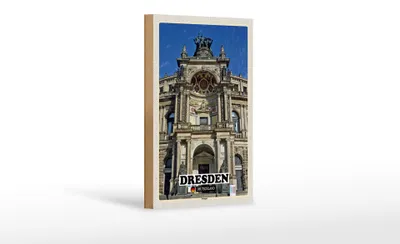 Produktbild von Holzschild Städte Dresden Zwinger Architektur Dekoration 12x18 cm