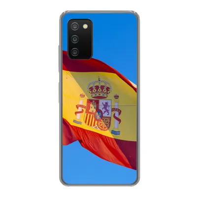 Produktbild von MuchoWow® Handyhülle Schutzhülle Hülle für Samsung Galaxy A03s Die Nationalflagge von Spanien Silikon Softcase Handy Hülle - Schutz